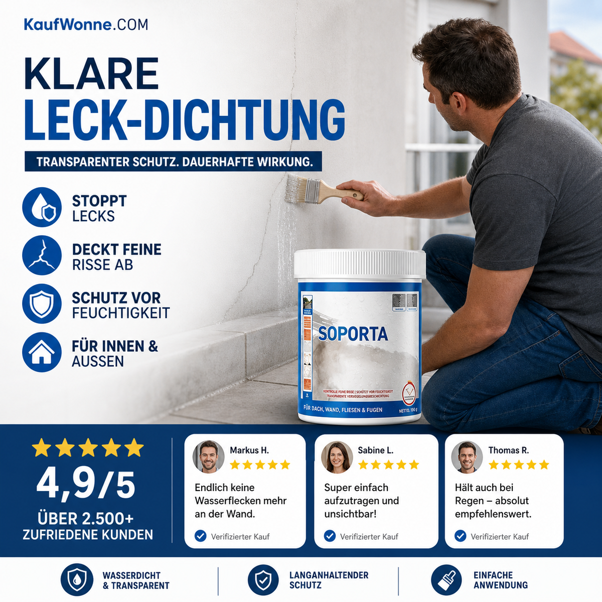 đ§đ§ Wasserfester Kleber & Dichtmasse â flexibel & langlebig, geeignet fĂŒr Holz, Fliesen und Metall! đ