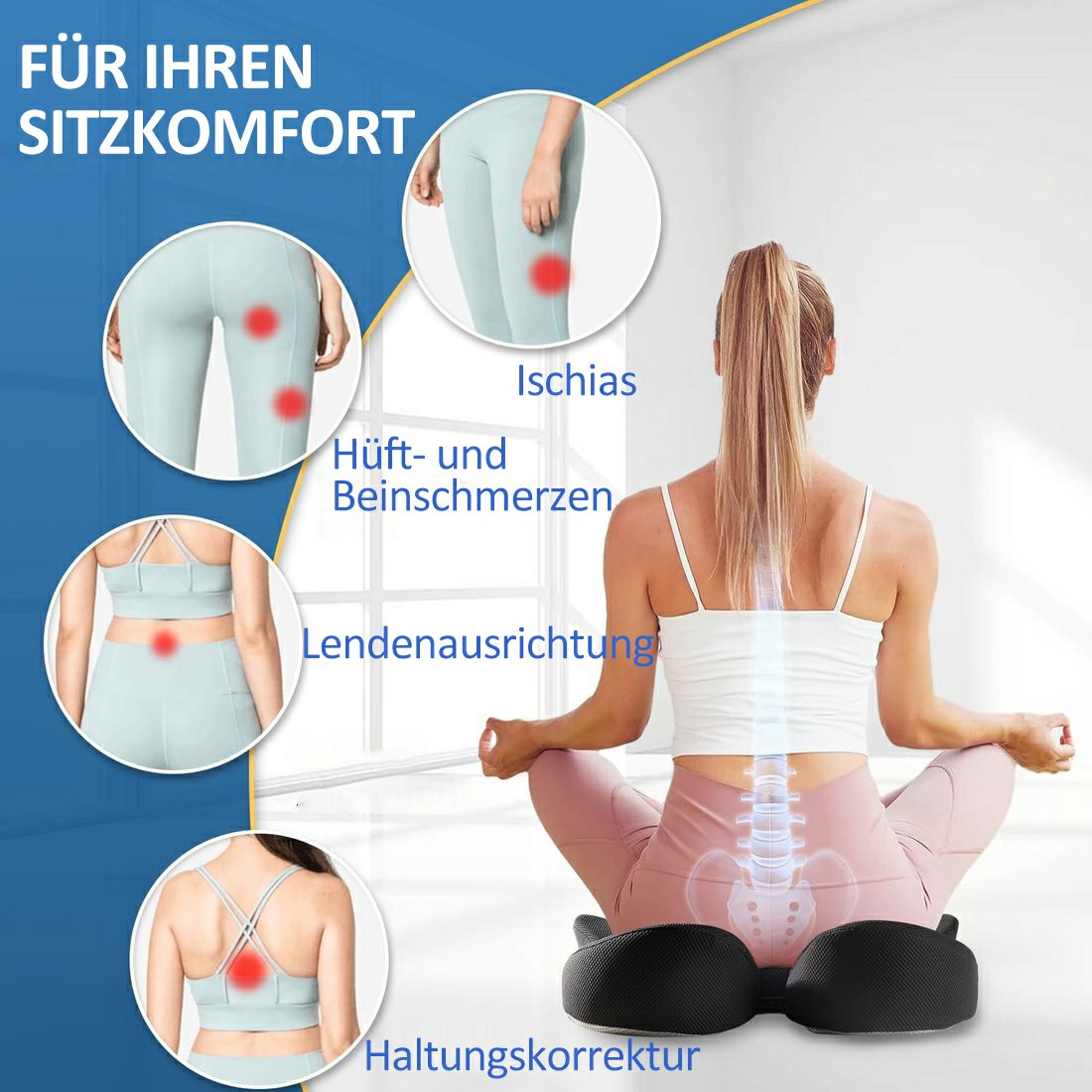 🎁LETZTER TAG 40% RABATT🔥Ergonomisches Sitzkissen aus Memory-Schaumstoff