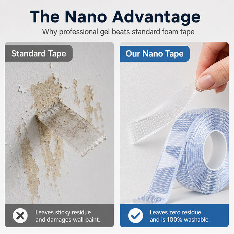 đŠ 2 KAUFEN, 1 GRATIS! đ§ Nano-Klebeband â HinterlĂ€sst keine Spuren, wiederverwendbar und transparent â perfekt fĂŒr alle OberflĂ€chen