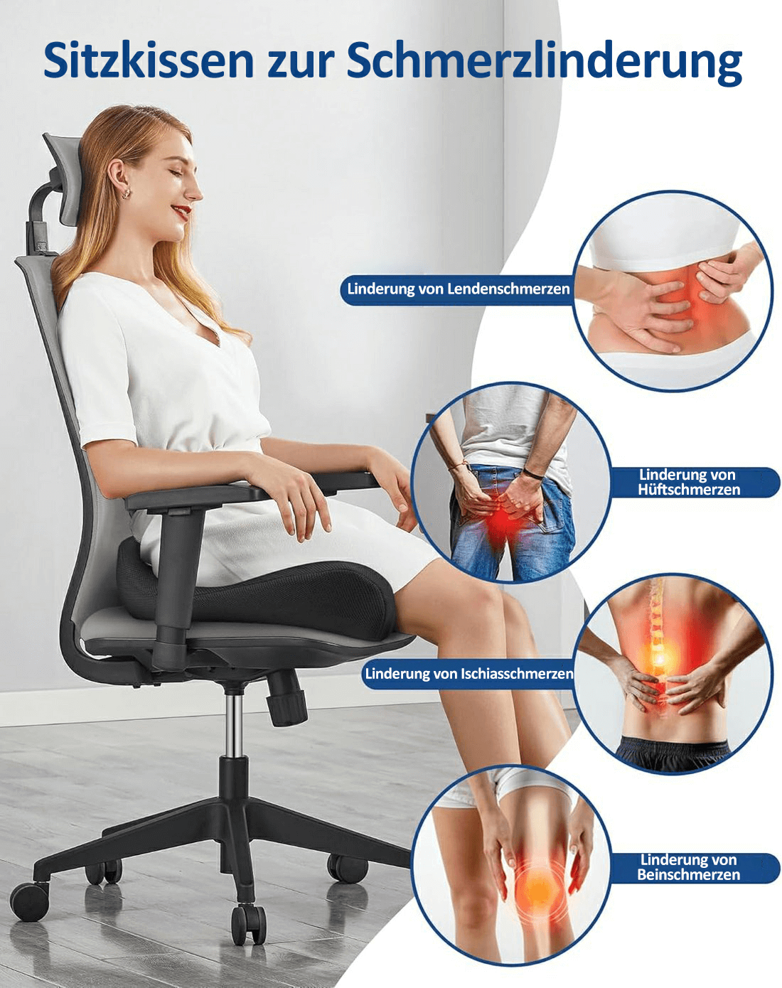 🎁LETZTER TAG 40% RABATT🔥Ergonomisches Sitzkissen aus Memory-Schaumstoff