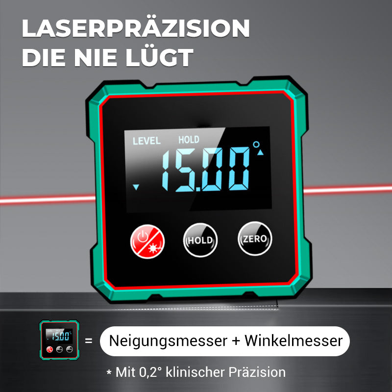 🎁 Mehr kaufen, mehr sparen – Magnetischer digitaler Winkelmesser mit Laser, präzise & robust 📐💡