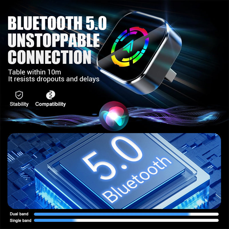 ⏳Begrenzte Zeit 50% Rabatt💥🚗 2-in-1 Kabelloser Adapter für iPhone & Android Auto – Einfach einstecken & kabellos durchstarten!