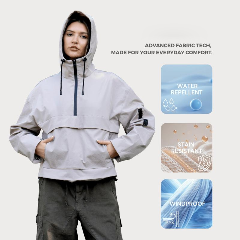 đHerbstverkauf 50 % RabattđLĂ€ssige Softshelljacke mit Kapuze