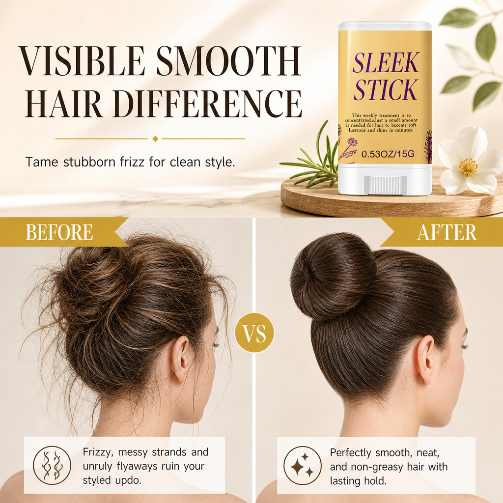 Frischer Styling-Stick gegen abstehende Haare und krauses Haar