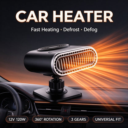 🚗2-in-1 tragbare Autoheizung & Scheibenenteiser🚗 – Mit 360°-Drehung & 3 Stufen – Ideal zum schnellen Enteisen, Entfeuchten und Beheizen des Fahrgastraums ⚡