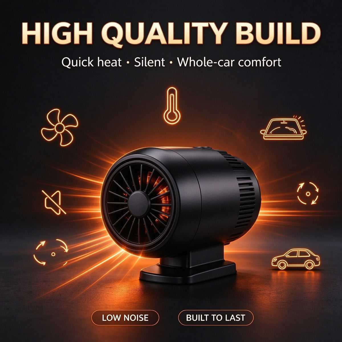 🚗2-in-1 tragbare Autoheizung & Scheibenenteiser🚗 – Mit 360°-Drehung & 3 Stufen – Ideal zum schnellen Enteisen, Entfeuchten und Beheizen des Fahrgastraums ⚡
