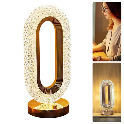 📢📢50% RABATT !!⏰Wiederaufladbare LED-Nachtlichtlampe mit Kristall-Optik, luxuriöses Design für Schlafzimmer & Wohnbereich ✨