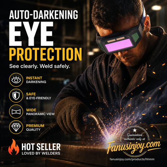 🔥50 % Rabatt🔥🛡️ Automatik-Schweißbrille für Heimwerker, Schutzstufe DIN 9–13 – automatisch verdunkelnd, UV-/IR-Schutz nach EN 169, auch für Brillenträger geeignet