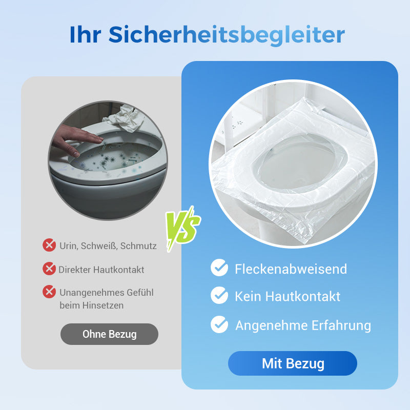 👍Für die Gesundheit sorgen✅Biologisch abbaubarer Einweg-Toilettensitzbezug aus Kunststoff