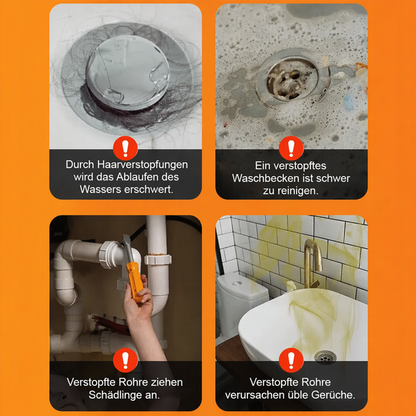 ⏳Zeitlich begrenztes Angebot⏳ 1+1 GRATIS – Abflussreinigungspulver gegen Verstopfungen und Gerüche, 4 × 30 g je Schachtel