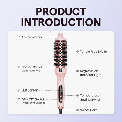 ✨ Premium-Wärmebürste – Maximales Volumen, Keramikbeschichtung & einstellbare Temperatur – Traumhafte Wellen in 10 Minuten 🔥