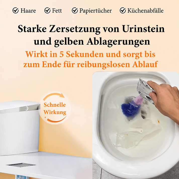 ⏳Zeitlich begrenztes Angebot⏳ 1+1 GRATIS – Abflussreinigungspulver gegen Verstopfungen und Gerüche, 4 × 30 g je Schachtel