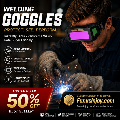 🔥50 % Rabatt🔥🛡️ Automatik-Schweißbrille für Heimwerker, Schutzstufe DIN 9–13 – automatisch verdunkelnd, UV-/IR-Schutz nach EN 169, auch für Brillenträger geeignet