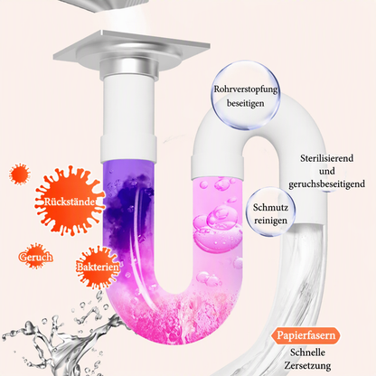 ⏳Zeitlich begrenztes Angebot⏳ 1+1 GRATIS – Abflussreinigungspulver gegen Verstopfungen und Gerüche, 4 × 30 g je Schachtel
