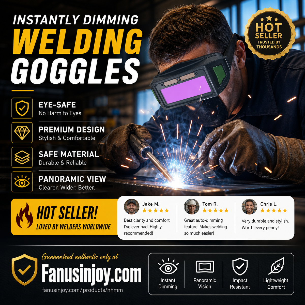 🔥50 % Rabatt🔥🛡️ Automatik-Schweißbrille für Heimwerker, Schutzstufe DIN 9–13 – automatisch verdunkelnd, UV-/IR-Schutz nach EN 169, auch für Brillenträger geeignet