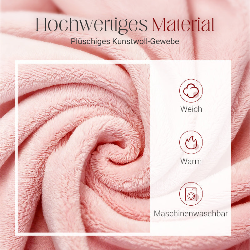 Damen Fleece Morgenmantel – Warmer Winter Bademantel mit Langarm, Französischer Vintage-Stil, Flauschiger Hausmantel für Zuhause