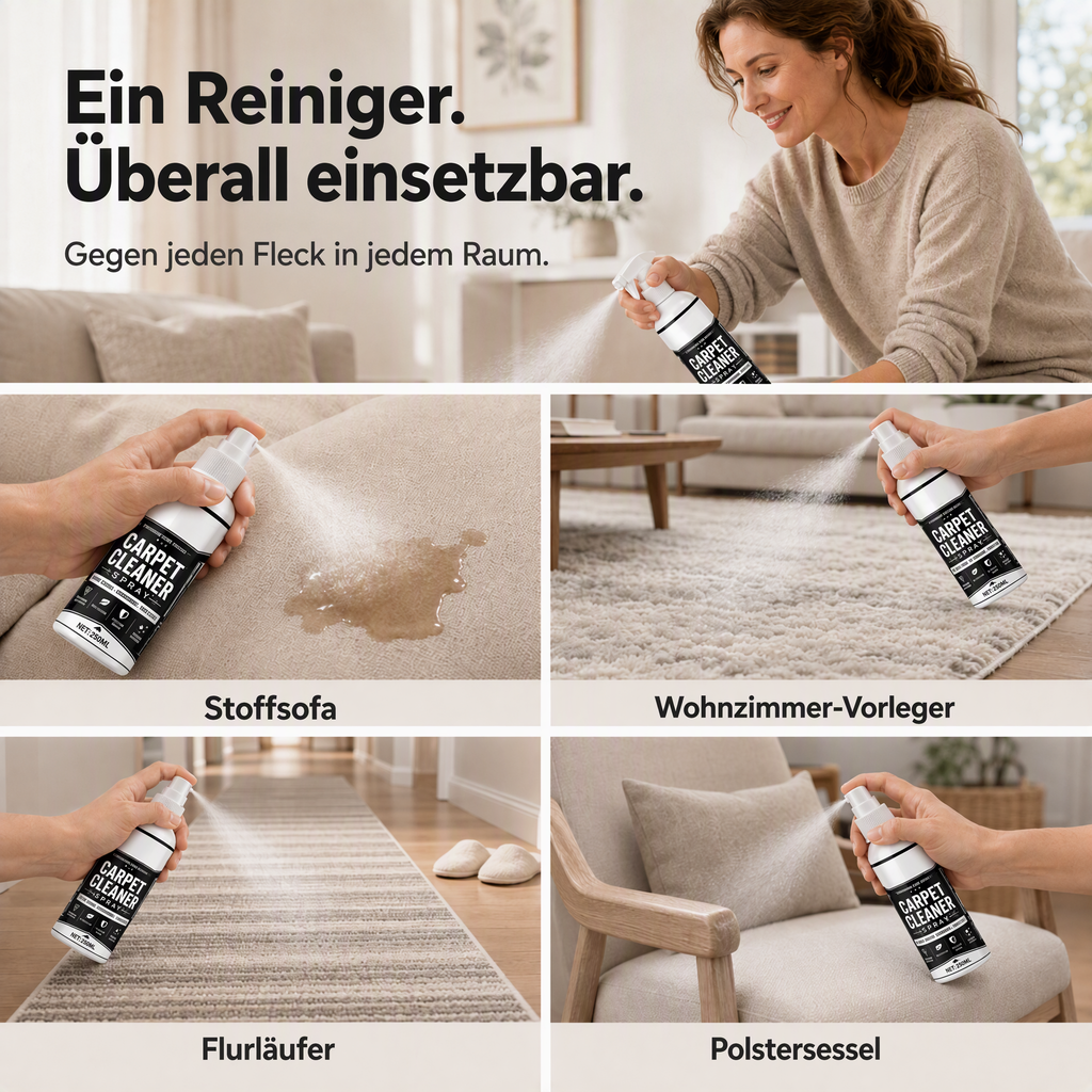 🔥🎁 2+1 GRATIS!!🥳 Tiefenreinigendes Teppichspray – entfernt hartnäckige Flecken und neutralisiert Gerüche sofort!