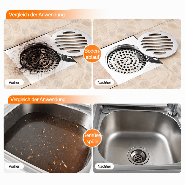 ⏳Zeitlich begrenztes Angebot⏳ 1+1 GRATIS – Abflussreinigungspulver gegen Verstopfungen und Gerüche, 4 × 30 g je Schachtel