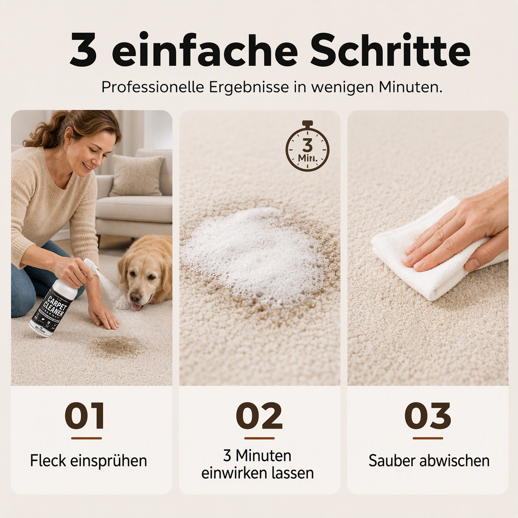 🔥🎁 2+1 GRATIS!!🥳 Tiefenreinigendes Teppichspray – entfernt hartnäckige Flecken und neutralisiert Gerüche sofort!