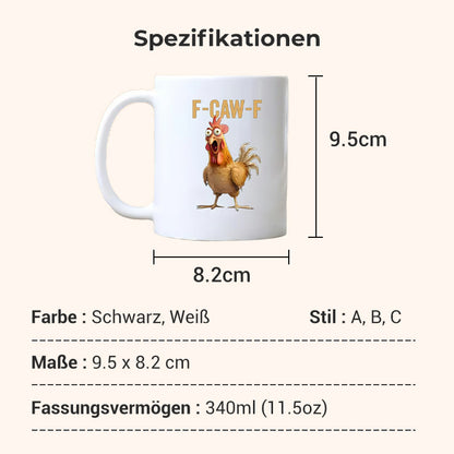 ⏳LETZTER TAG VERKAUF 50% RABATT!! F-Caw-F Lustige Hühner Tasse