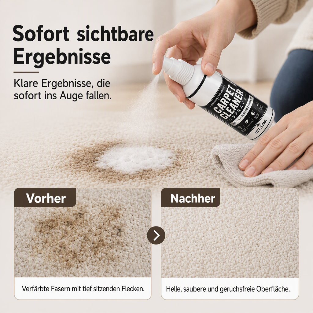 🔥🎁 2+1 GRATIS!!🥳 Tiefenreinigendes Teppichspray – entfernt hartnäckige Flecken und neutralisiert Gerüche sofort!