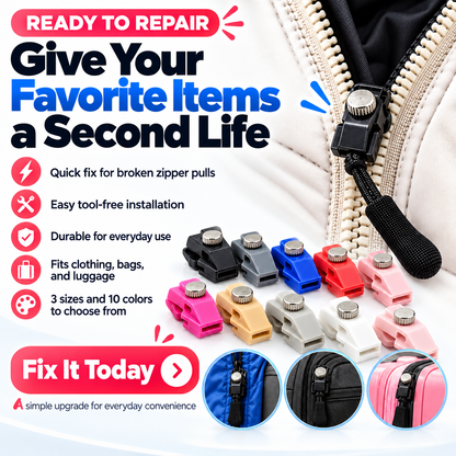 🧷 Reparaturset für Clip-On-Reißverschlussanhänger