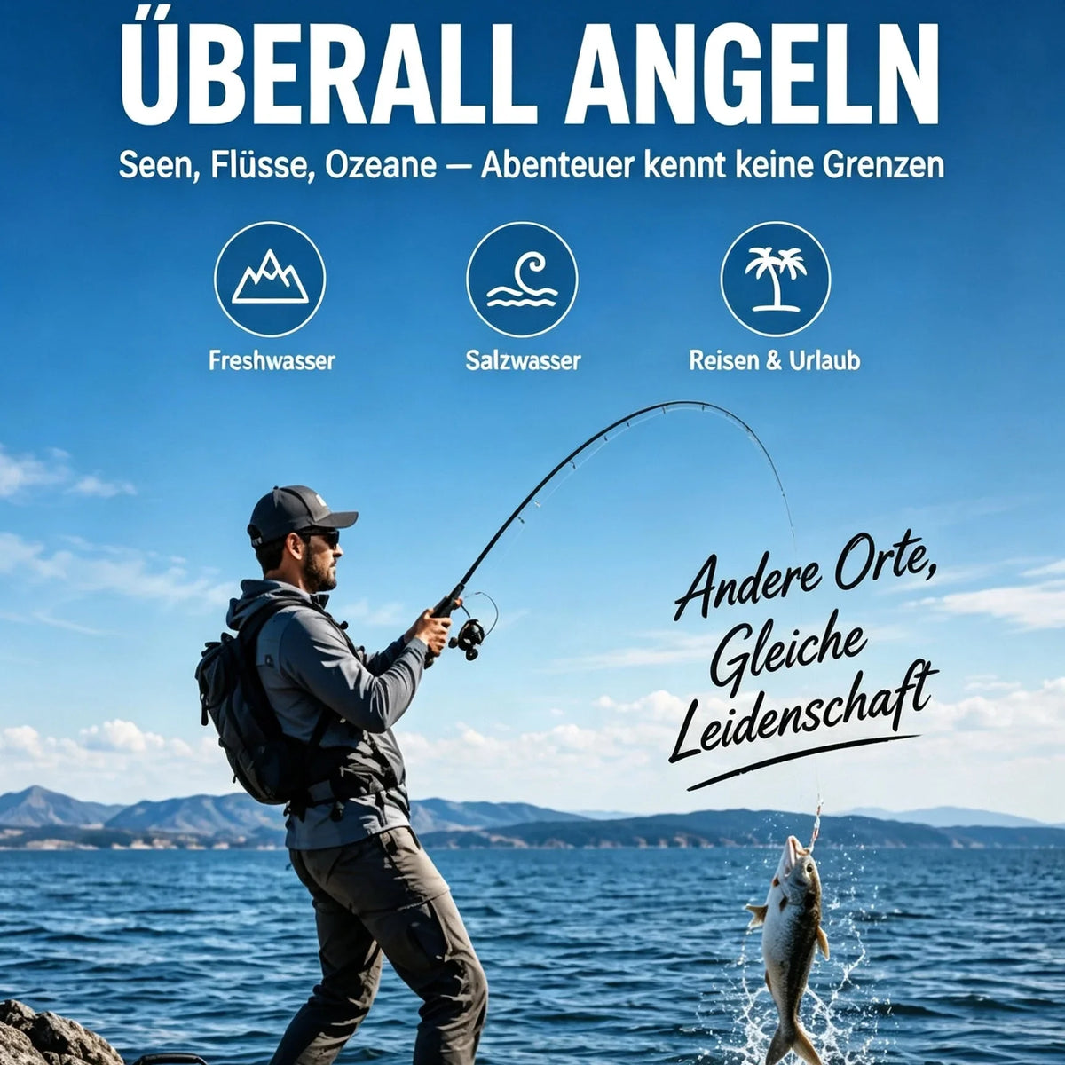 🚨⌛Nur heute: 50% Rabatt!🎣🎒Komplettes Reise-Angel-Set + Tragetasche – ideal für Angler unterwegs