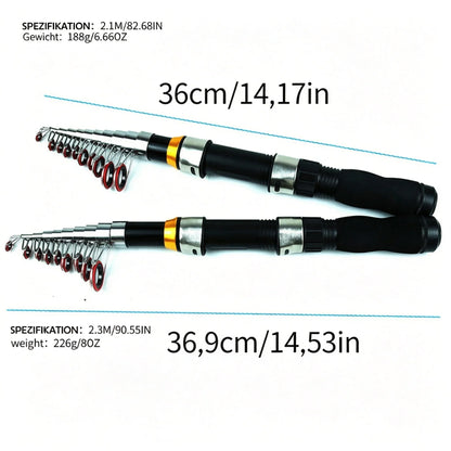 🚨⌛Nur heute: 50% Rabatt!🎣🎒Komplettes Reise-Angel-Set + Tragetasche – ideal für Angler unterwegs