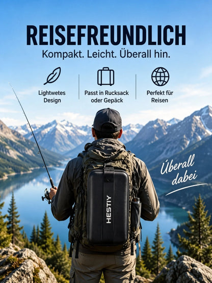 🚨⌛Nur heute: 50% Rabatt!🎣🎒Komplettes Reise-Angel-Set + Tragetasche – ideal für Angler unterwegs