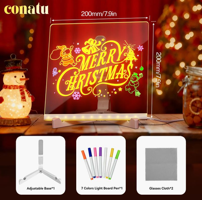 🎄50% Rabatt🎁Kreatives wiederbeschreibbares Acryl-LED-Nachrichtenschild