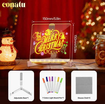🎄50% Rabatt🎁Kreatives wiederbeschreibbares Acryl-LED-Nachrichtenschild