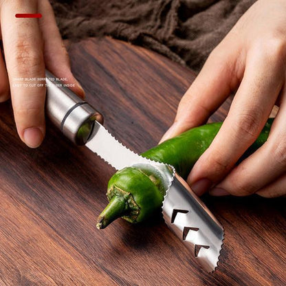 Entkernt Paprika im Handumdrehen! Paprikaentkerner aus Edelstahl