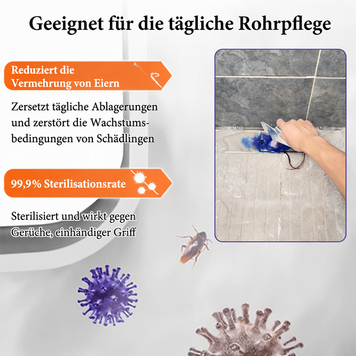⏳Zeitlich begrenztes Angebot⏳ 1+1 GRATIS – Abflussreinigungspulver gegen Verstopfungen und Gerüche, 4 × 30 g je Schachtel