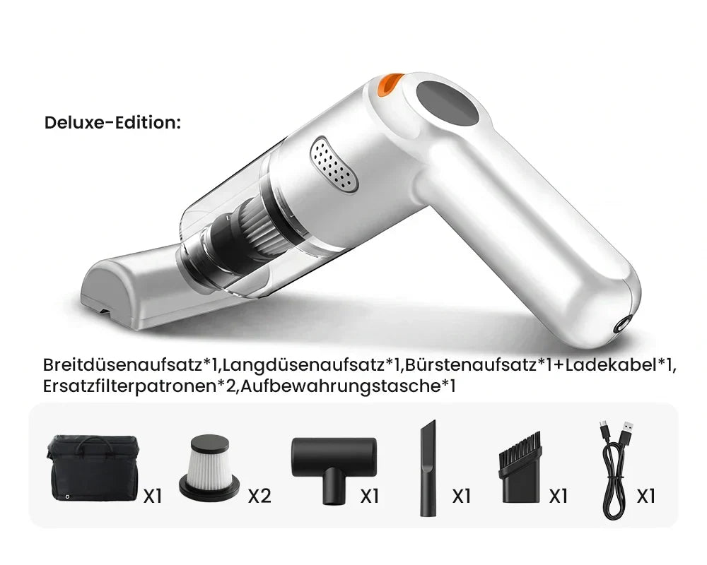 ⚡ 50% Rabatt! 🚗💨Kabelloser Handstaubsauger – 10000 Pa & 30 Min. Laufzeit, waschbarer HEPA-Filter