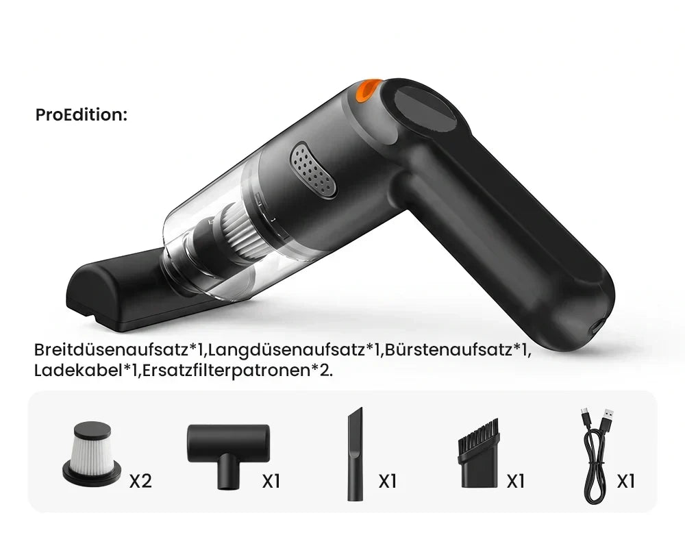 ⚡ 50% Rabatt! 🚗💨Kabelloser Handstaubsauger – 10000 Pa & 30 Min. Laufzeit, waschbarer HEPA-Filter