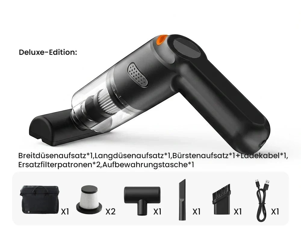 ⚡ 50% Rabatt! 🚗💨Kabelloser Handstaubsauger – 10000 Pa & 30 Min. Laufzeit, waschbarer HEPA-Filter