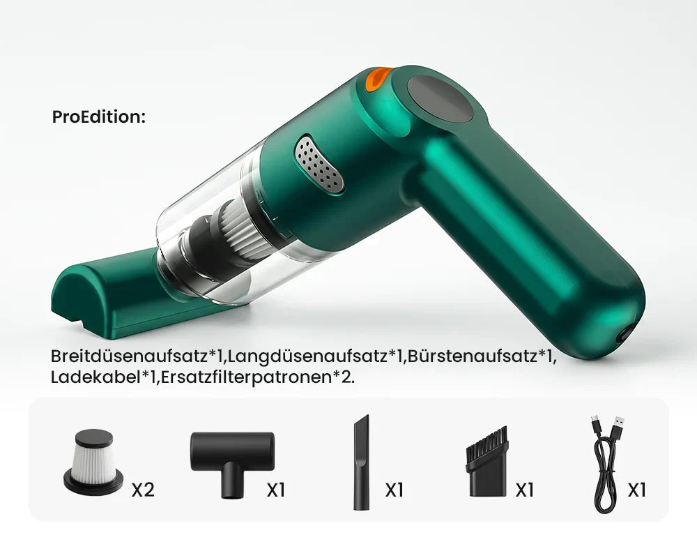 ⚡ 50% Rabatt! 🚗💨Kabelloser Handstaubsauger – 10000 Pa & 30 Min. Laufzeit, waschbarer HEPA-Filter