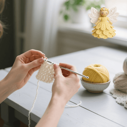 🧚Letzter Tag Ausverkauf 49% Rabatt✨Häkeln Sie Ihren eigenen Engel – Komplettes Bastelset