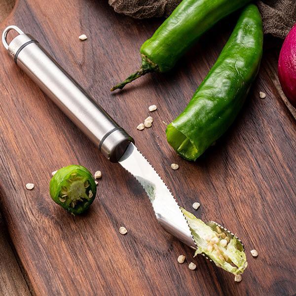 Entkernt Paprika im Handumdrehen! Paprikaentkerner aus Edelstahl