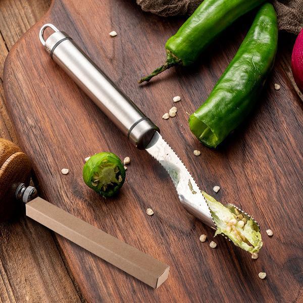 Entkernt Paprika im Handumdrehen! Paprikaentkerner aus Edelstahl