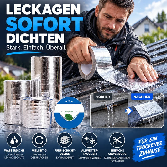 🔥⏰ 50% RABATT 💥 Wasserfestes Butyl Reparaturband – Allwetter Dichtband für Dach, Rohr & Leckagen 🛠️🇩🇪