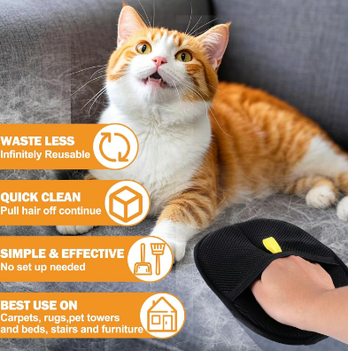 🐾 1 kaufen, 1 gratis! Tierhaarentferner-Handschuhe – beidseitige Silikonborsten, rutschfester Halt, waschbar und wiederverwendbar für Sofa, Kleidung und Teppiche 🧤