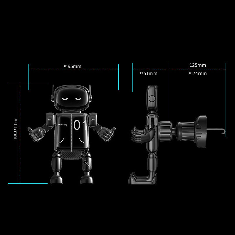 360° drehbare Auto-Handyhalterung im Roboter-Design