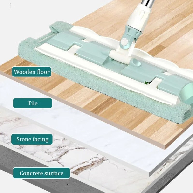 🏆🏆2025 Heiße Produkte🏆Flachmopp mit Edelstahlgriff, mit wiederverwendbaren, waschbaren Wischtüchern