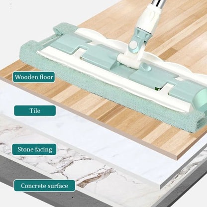 🏆🏆2025 Heiße Produkte🏆Flachmopp mit Edelstahlgriff, mit wiederverwendbaren, waschbaren Wischtüchern