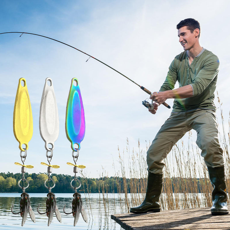 🎣Innovatives Design - Metall-Propellerfliegen-Falschköderhaken💪