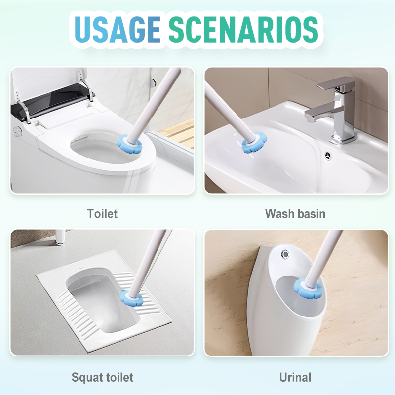 Wandmontiertes Toilettenbürstenset mit austauschbarem Kopf