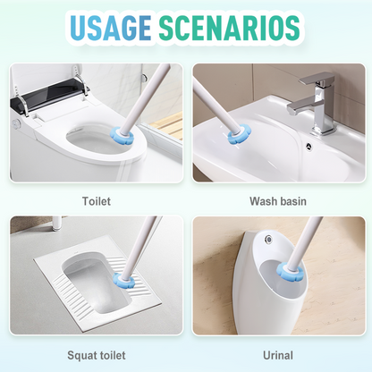 Wandmontiertes Toilettenbürstenset mit austauschbarem Kopf