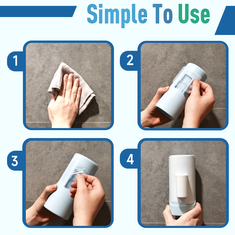 Wandmontiertes Toilettenbürstenset mit austauschbarem Kopf