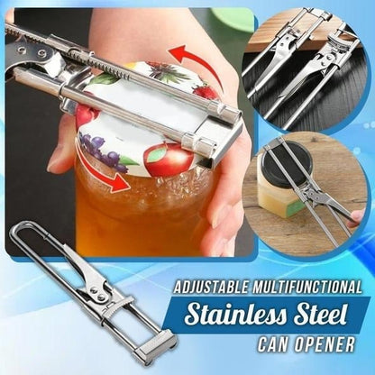 Kaufe 1, erhalte 1 gratis🔥 Verstellbarer multifunktionaler Dosenöffner aus Edelstahl🥫